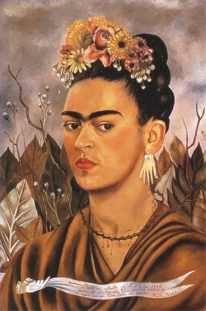 self portrait dedicated to dr eloesser 1940 feminism Frida Kahlo Oil Paintings